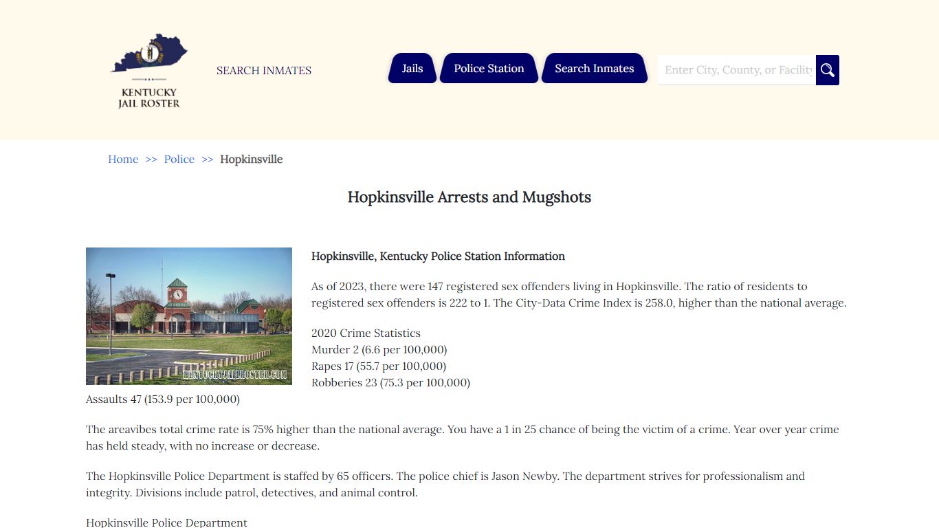 Hopkinsville Arrests and Mugshots | Jail Roster Search