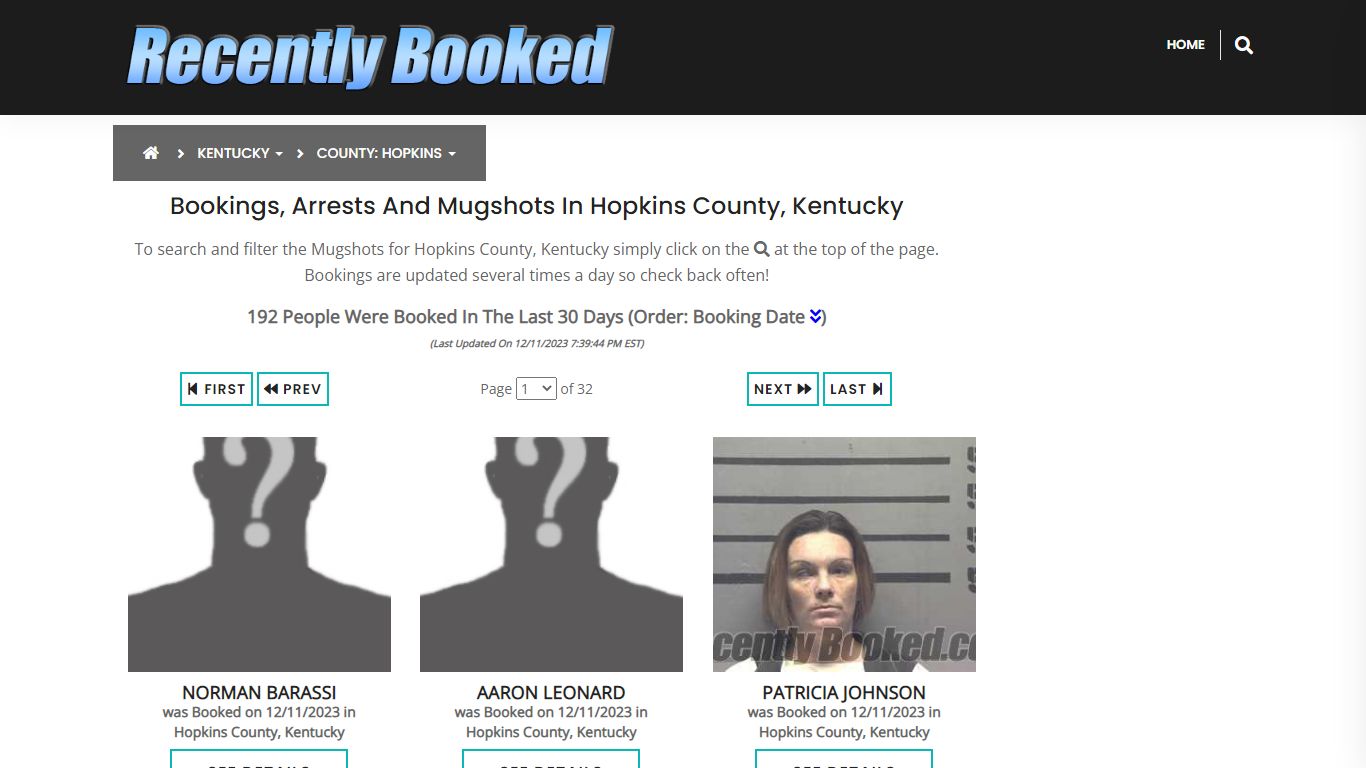 Bookings, Arrests and Mugshots in Hopkins County, Kentucky